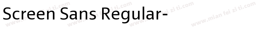 Screen Sans Regular字体转换